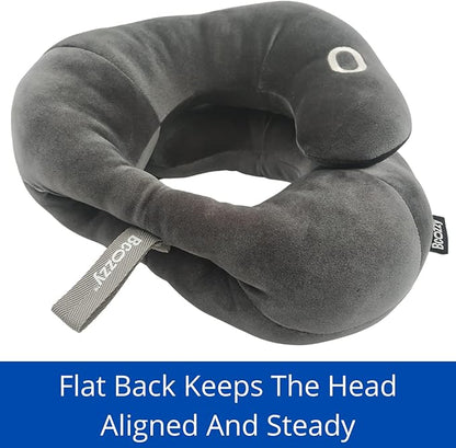 BCOZZY Neck Brace Pillow - Patented Relief for Neck Pain and Supportive Sleep-Soft, Washable, and Adjustable for Comfortable Resting. Gray Large