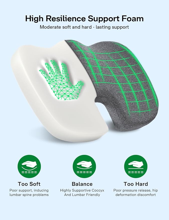 medisana Gel Seat Cushion for Office Chair, Car Seat & Wheelchair, GC 100 Office Chair Cushion for Tailbone, Back & Sciatica Pain Relief Pillow, Best Gift for Office Workers, Drivers, Wheelchair Users