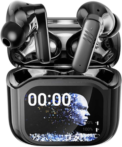 Wireless Earbuds, 30dB Noise Cancelling Earbuds,Ear Buds,Touchscreen Charging Case 2.01", 40H Total Playtime, Dual Dynamic Drivers, Stereo Sound for Sports