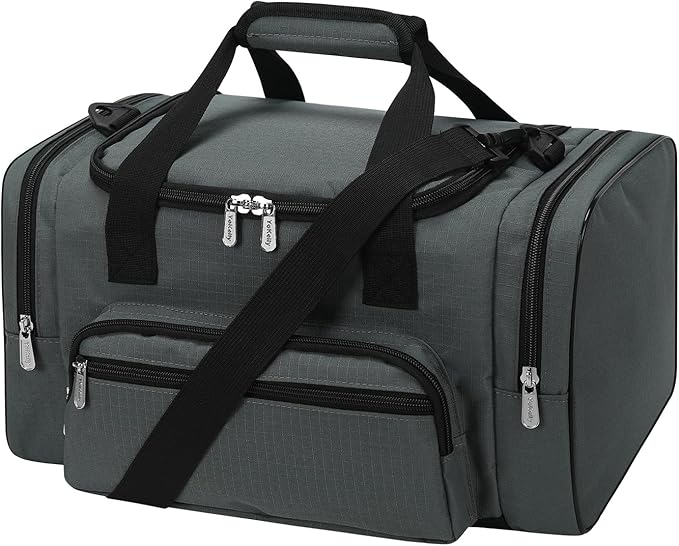 Small Gym Duffle Bag - 17 inch Carry On Weekender Bag for Travel Sport (17x10x9 in) - Dark Grey