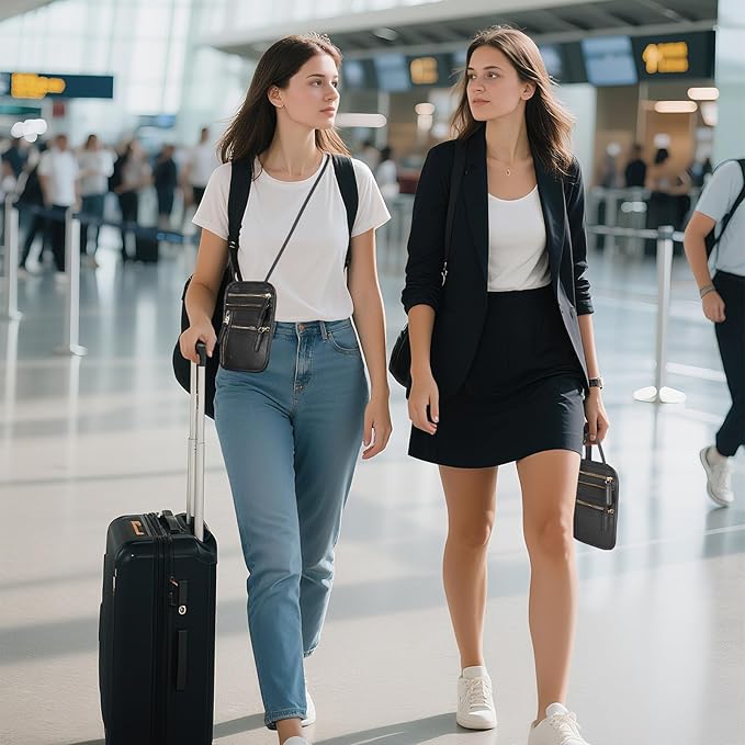 Sizobi Neck Wallet for Traveling Women Men, RFID Blocking Leather Passport Holder Pouch, Family Document Organizer Passport Wallets,International Travel Must Haves Travel Accessories