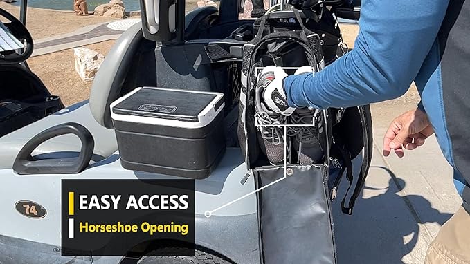 CaddyDaddy Golf Modern Golf Shoe Bag, Black/Grey