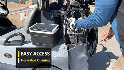 CaddyDaddy Golf Modern Golf Shoe Bag, Black/Grey