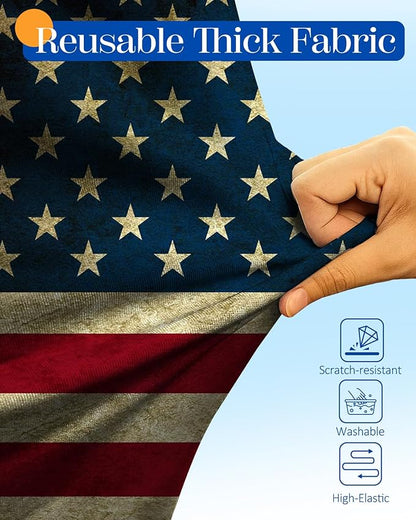 Slohif Luggage Cover for Suitcase Tsa Approved Protector - Luggage Sleeve Large Suit Case Cover Travel Stretch Baggage Case Protective Washable Fit 31-32 Inch Flag XL