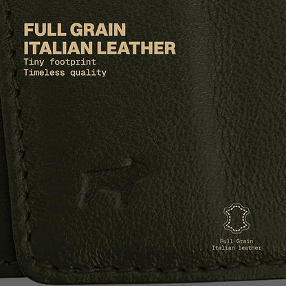 The Frenchie Co. - AirTag Speed Wallet Mini - Ultra-Slim RFID Blocking Card Holder - Minimalist Front Pocket Wallet for Men & Women - Full-Grain Italian Leather