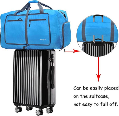 Woogwin Travel Duffel Bag Large Foldable Waterproof Overnight Bag for Beach Swim Bags Pool Sports Gym