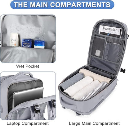 Personal Item Travel Backpack For Women Men Airline Approved Carry On Backpack Flight Approved Waterproof Sports Luggage Backpack Casual Daypack Small Hiking Backpack