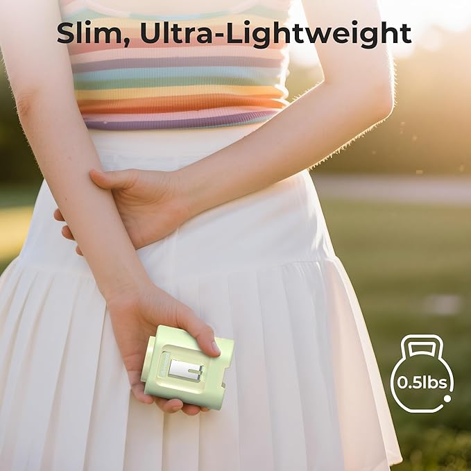 AMACOOL Mini Portable Waist Fan Clip on, 13000RPM 4-Speeds Personal Neck Fans, Up to 24H Battery Life, Rechargeable Wearable Shirt Belt Fan for Outdoor Work Jobsite Travel Camping, Gifts for Men