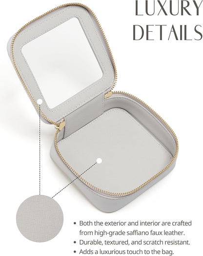 Popvibe Clear Makeup Bag Travel Cosmetic Case Transparent Toiletry Bag with Zipper, Portable Make Up Organizer Traveling Compact Car Bag for Essentials