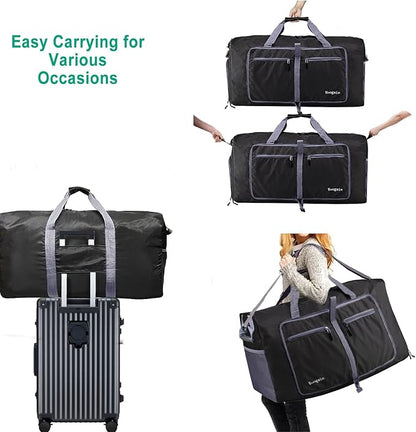 Woogwin Travel Duffel Bag Large Foldable Waterproof Overnight Bag for Beach Swim Bags Pool Sports Gym