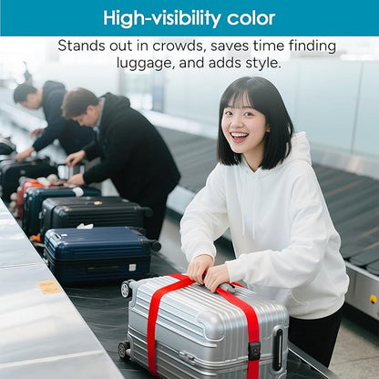 Travel Inspira Luggage Straps for Suitcases with TSA Lock, Protect Your Luggage Anti-Burst, High Visibility Color, Easy to Identify Luggage Adjustable Heavy Duty Belt for 20-32 Inch Suitcases