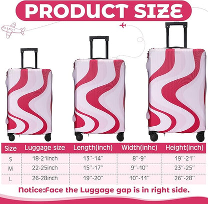 Sherr 3 Pieces Travel Luggage Cover Suitcase Protector Anti Scratch Suitcase Washable Baggage Covers (S/medium/l,Pink Theme,Pink)