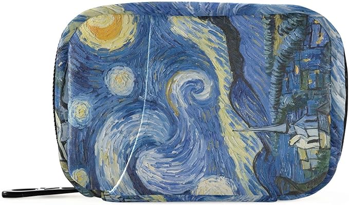 Pill Organizer Box Case Weekly Travel Pill Container Cute Pill Holder 7Day Vitamin Organizer Pill Dispenser Sorter Planner Storage Small Compact Blue Starry Sky21