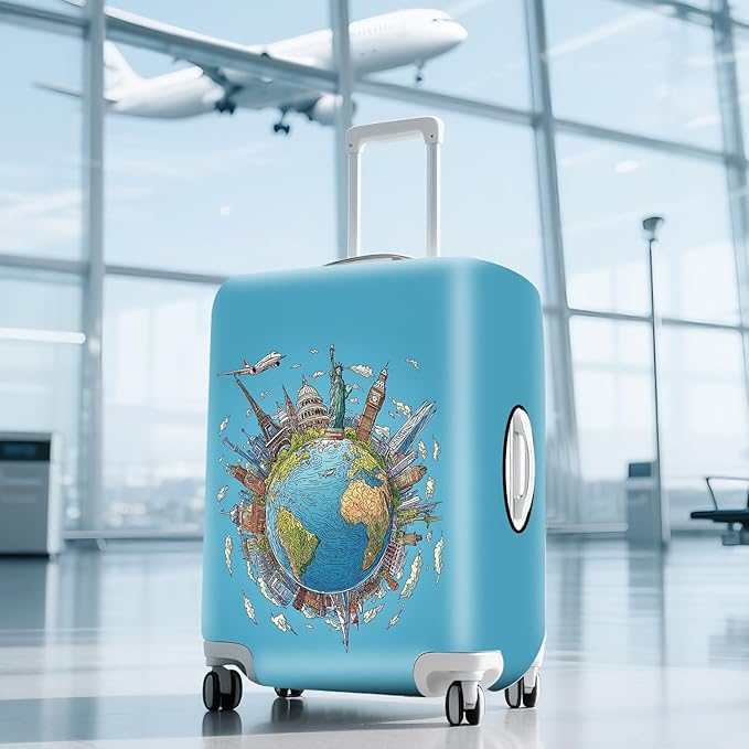 ANNA QUEEN Travel Luggage Cover Suitcase Protector Suitcase Cover Anti-Scratch,Stretchable Luggage Travel Bag Cover Washable