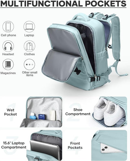 coofay Vacuum Backpack Travel with Pump Vacpack Travel Backpack with Vacuum System Mochila de Viaje Compresion al Vacio Easyvacpack Airbag Backpacks for Traveling Carry on Luggage