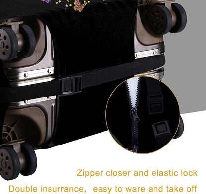 Travel Suitcase Protector African American Girl Elastic Protective Washable Luggage Cover With Concealed Zipper Suitable For 18-32 Inch(L (for 25-28 inch luggage))