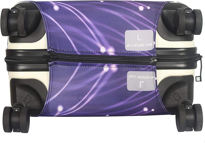 Explore Land Travel Luggage Cover Suitcase Protector Fits 27-30 Inch Case (Fireworks, L)
