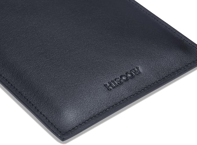HISCOW Minimalist Passport Sleeve - Italian Calfskin (Black)