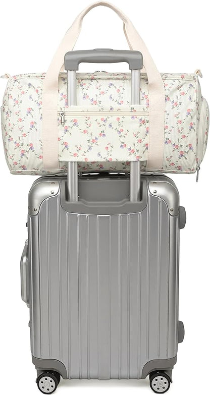 BLUBOON Duffle Bag Girls Kids Cute Gym Bag with Shoes Compartment & Wet Separation Waterproof Sports Overnight Travel Bag