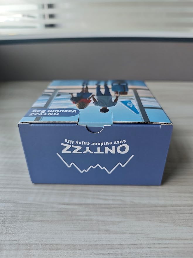 ONTYZZ Travel Vacuum Compression Bags Space Saver Vacuum Bags Reusable Compression Bag with IP67 Waterproof Zipper for Travel Suitcases and Backpack,One Pack Grey（NO PUMP!）