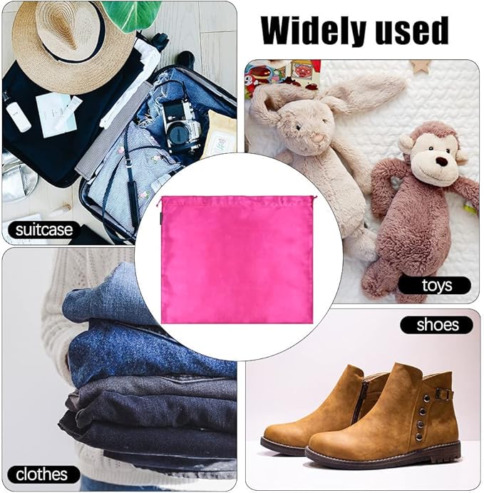 GONGKANGYUAN 6 Pack Dust Bags for Handbags – Silk Drawstring Storage Pouch, Dustproof Travel Organizer for Purses, Shoes & Boots