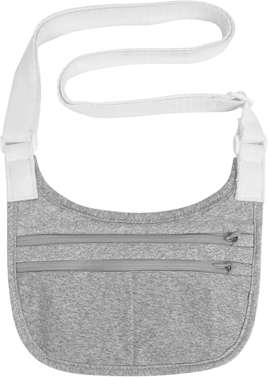 Travel Money Belt Cashsafe Anti Theft Travel Wallet, Fanny Packs for Passport Holder Hidden Under Clothes, Running Bag to Carry Phone Keys (Grey)