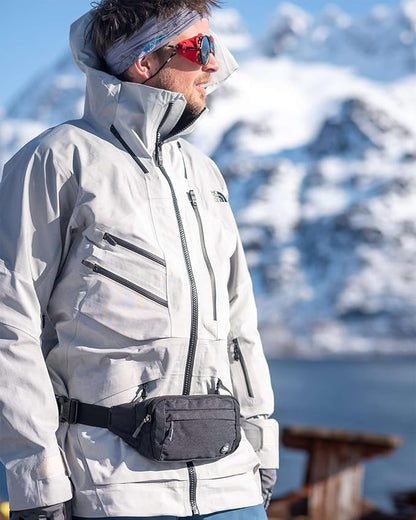 WATERFLY Fanny Pack Waist Bag: Small Hip Pouch Bum Bag Fannie Pack Phanny Fannypack Waistpack Bumbag Beltbag Sport Slim Fashionable for Jogging Hiking Hiker Woman Man