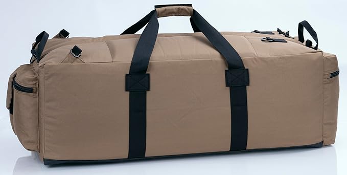 Large Military Duffle Bag Tactical Gear Load Out Bag Deployment Cargo Bag Travel Sports Equipment Duffel Luggage Bag with Backpack Straps 90L