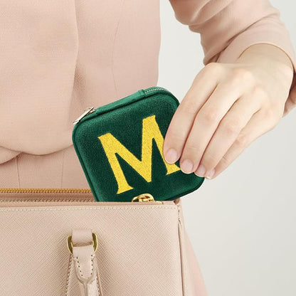 Jenria Christmas Gift for Women, Travel Jewelry Case for Women, Jewelry Organizer, Jewelry Box, Unique Gifts, Personalized Gifts for Her, Birthday Gifts for Mom, Teen Girl, Girlfriend, Green, Q