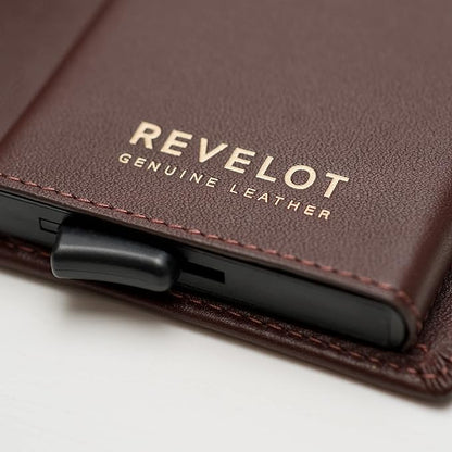 Revelot Cardholder Wallet/Genuine Leather with RFID Blocking / W1 (Coffee Nappa)