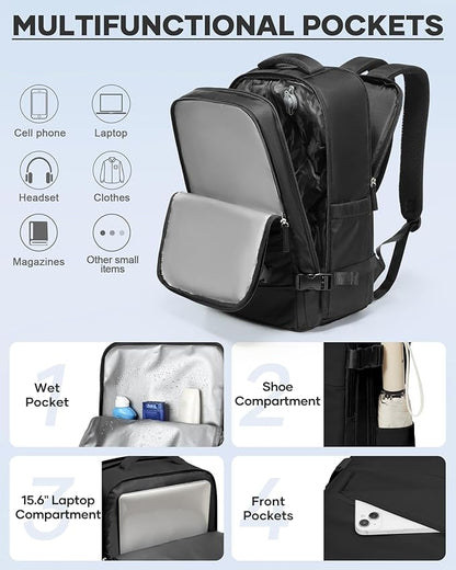 coofay Vacuum Backpack Travel with Pump Vacpack Travel Backpack with Vacuum System Mochila de Viaje Compresion al Vacio Easyvacpack Airbag Backpacks for Traveling Carry on Luggage