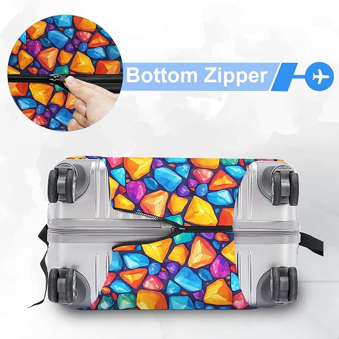 ANNA QUEEN Travel Luggage Cover Suitcase Protector Suitcase Cover Anti-Scratch,Stretchable Bag Cover Washable Durable Polyester