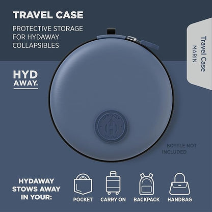 HYDAWAY Travel Case for Collapsible Bottles, Bowls & Cups - Protective Storage with Carabiner Clip - Durable, Water-Resistant, TSA-Friendly