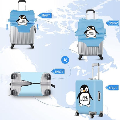 ANNA QUEEN Travel Luggage Cover Suitcase Protector Suitcase Cover Anti-Scratch,Stretchable Bag Cover Washable Durable Polyester