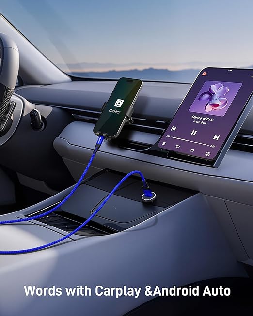 USB A to USB C Cables 60W Fast Charging [2 Pack 6FT], USB to USB C Cable for CarPlay, USB Type C iPhone Charger Durable Braided USBC Cord for iPhone 17/16/15/Pro Max, Samsung Galaxy S23 and More-Blue