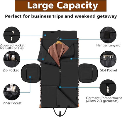Garment Bag for Travel Convertible Carry On Garment Bag Large Travel Duffel Bags for Women 2 in 1 Hanging Suitcase Suit Travel Bags for Women & Men 3pcs Set