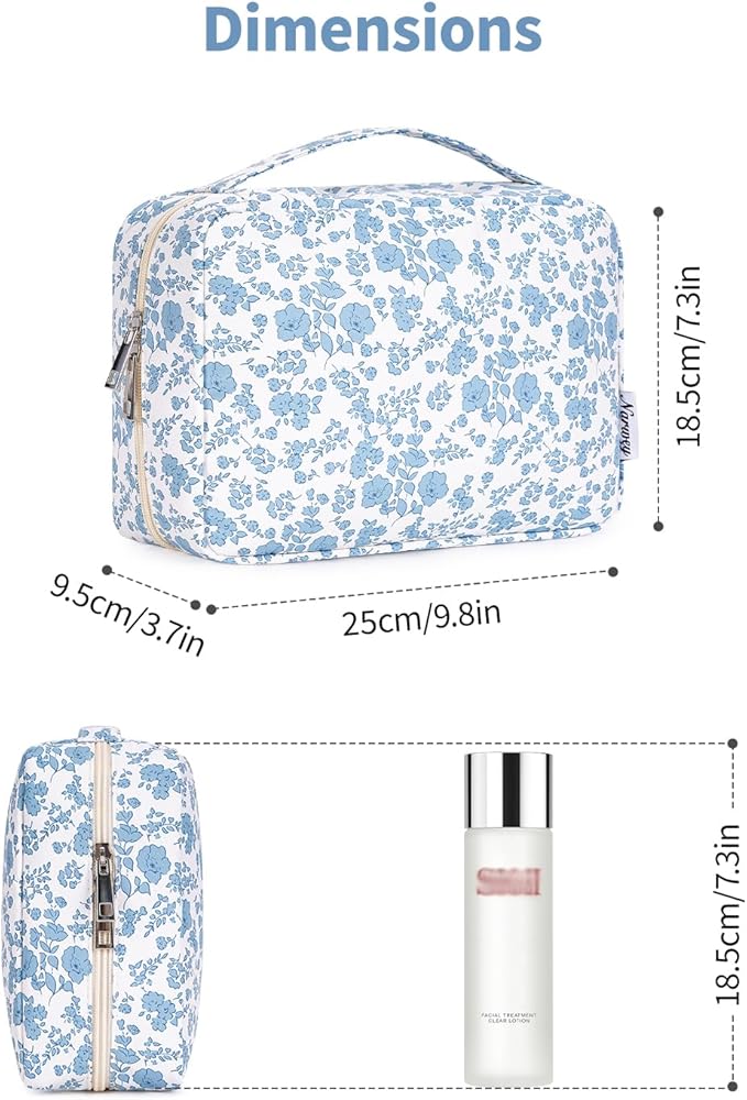 Narwey Small Hanging Travel Toiletry Bag for Women, Travel Bag for Toiletries, Makeup Bag Organizer Cosmetic Bags Make Up Bags for Girls