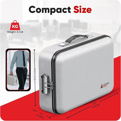 Fireproof Document Bag, 12 Multi Layer Important Document Organizer, Fireproof Bag Safe Storage Portable File Organizer with Lock, Waterproof Safe Organizer for Legal Files, Laptop, and More