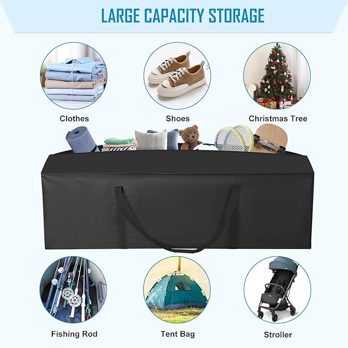 60" Sports Duffle Bag - 334L Extra Large Travel Duffel Luggage Bag with Upgrade 2-way Lockable Zippers, Durable & Water Resistant (60inch)