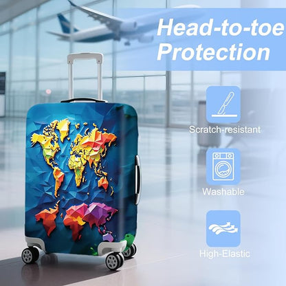 ANNA QUEEN Travel Luggage Cover Suitcase Protector Suitcase Cover Anti-Scratch,Stretchable Bag Cover Washable Durable Polyester