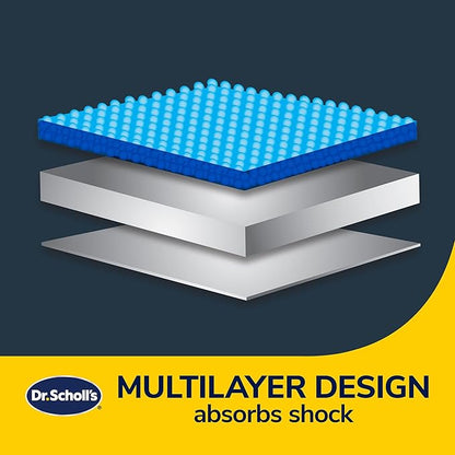 Dr. Scholl's Massaging Gel Posterior Seat Cushion for Car, Office, Home — Black