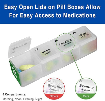 Medcenter Monthly Pill Organizer System 4 Times a Day, 31 Day Pill Organizer Box with Talking Alarm Reminding System, HSA/FSA Monthly Pill Box for Daily Medication, Gift for Mom, Dad, Elderly