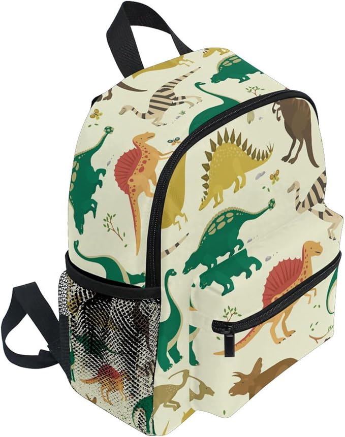 OREZI Cute Kids Back Pack Vintage Dinosaur Todder Backpack Lightweight Preschool Kindergarten Book Bag Practical and Durable Daycare Bag for Travel,Toys