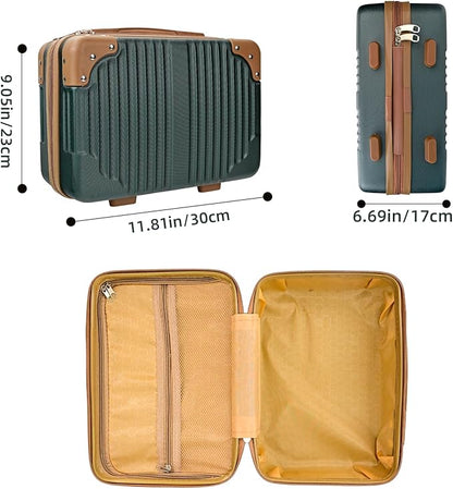 14inch Hard Shell Cosmetic Organizer Travel Train Hand Luggage Small Portable Carrying Suitcase Makeup Case Bag for Women Toiletry