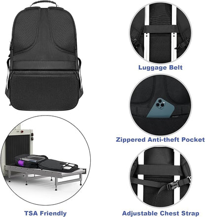 Z-MGKISS Extra Large Laptop Backpack, Water-Resistant 18.4-19 Inch Travel Backpack for Men & Women - Stylish Purple School Bag with USB Charging Port and Multiple Compartments