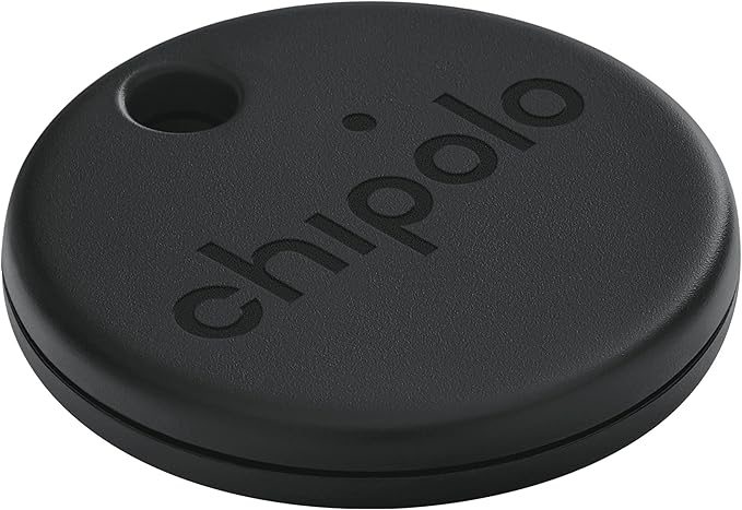 Chipolo ONE Spot - Key Finder, Bluetooth Tracker for Keys, Bag - Works with The Apple Find My app (only for iOS) (Almost Black)