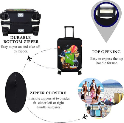 Explore Land Luggage Cover Suitcase Protector Fits 18-22 Inch Case (Travel, S)