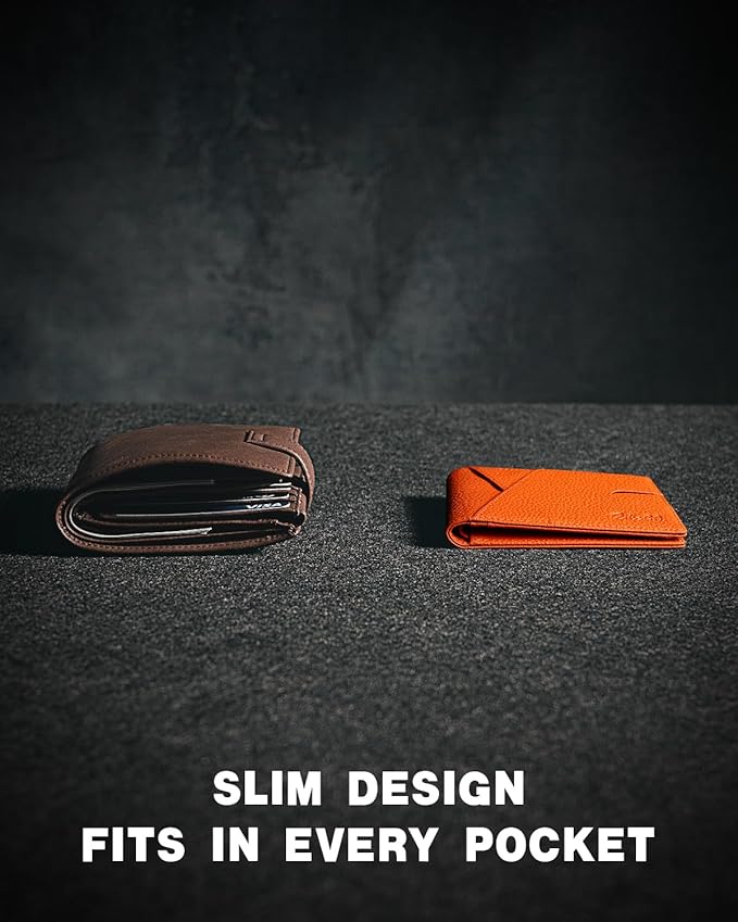 Zitahli Wallet for Men Slim 11 Credit Card Holder RFID Blocking Small Men's Wallet Bifold Minimalist Front Pocket With Mens Gifts Box