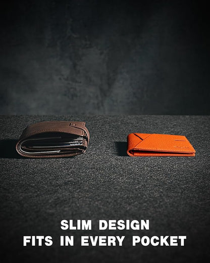 Zitahli Wallet for Men Slim 11 Credit Card Holder RFID Blocking Small Men's Wallet Bifold Minimalist Front Pocket With Mens Gifts Box