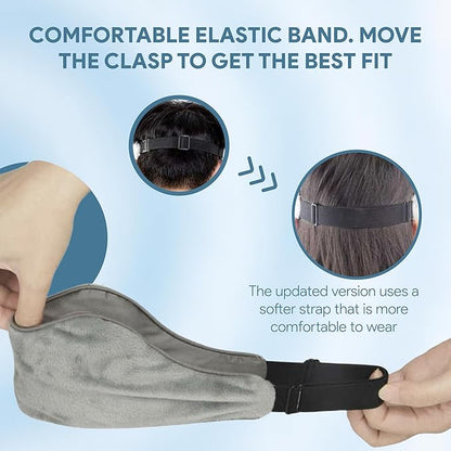 Sleep Set – Weighted Eye Mask with Removable Inserts + Soft Silicone Earplugs (White & Green) – Comfort Sleep Bundle for Travel, Relaxation & Noise Reduction